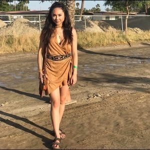 Sabo Skirt Suede Wrap Dress